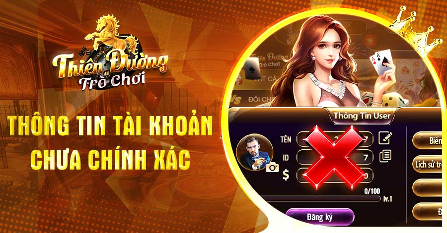 Không rút được tiền do thông tin tài khoản chưa chính xác